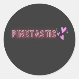 PINKTASTIK かわいいピンクのガーリーなデザイン ラウンドシール