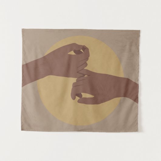 Pinkyはボホスタイル、アフリカ系アメリカ美術で約束。 タペストリー (正面(横))