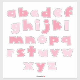 PINKY ALPHABET '小文字' シール