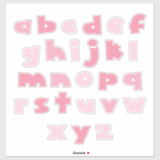 PINKY ALPHABET '小文字' シール (シート)