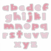 PINKY ALPHABET '小文字' シール (正面)