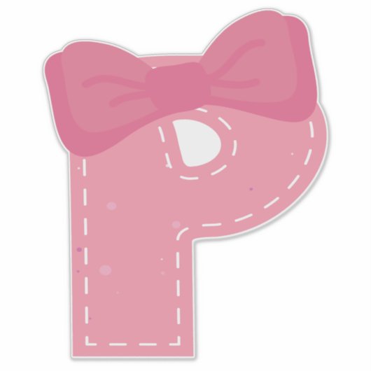PINKY ALPHABET  -P-  シール (正面)