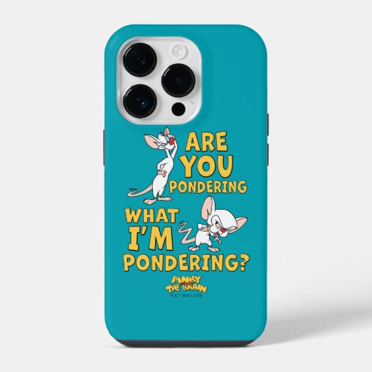 Pinky and the Brain | 考え中？ iPhoneケース (裏面)