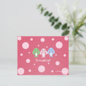 Pinky Bunny & Friendsはがき ポストカード (スタンド正面)