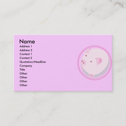 Pinky_Pig 名刺 (正面)