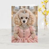 Pinky Poodle Blank Card  カード (黄色い花)