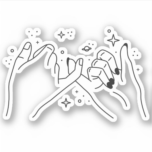 Pinky Promiseステッカー シール (正面)
