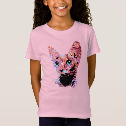 Pinky Sphynx Cat 683 Tシャツ (正面)