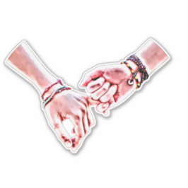 Pinky Swearロマンス愛好家が手デジタ絵画ル シール