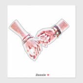 Pinky Swearロマンス愛好家が手デジタ絵画ル シール (シート)