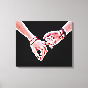 Pinky Swear loversが手にデジタル絵を描の キャンバスプリント