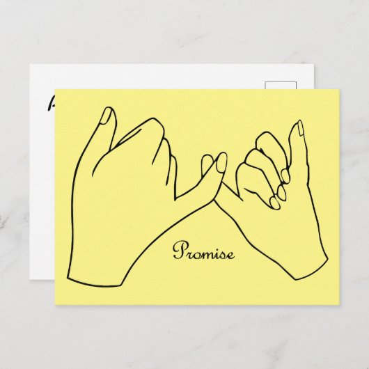 Pinky Swear Promiseはがき インビテーションポストカード (正面/裏面)