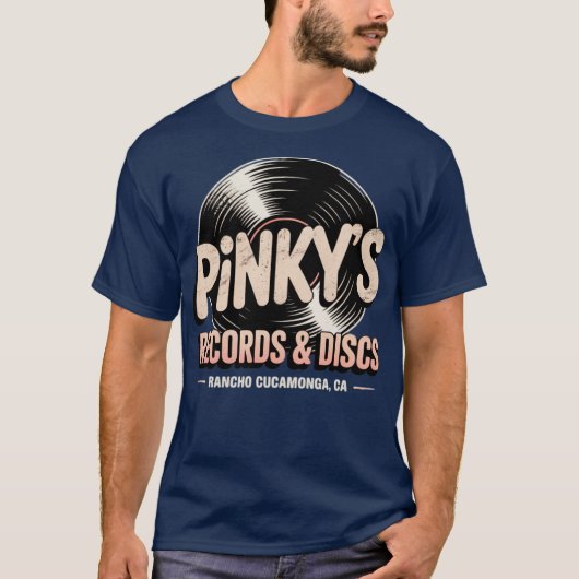 Pinky's レコード＆ディスク tシャツ (正面)