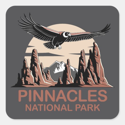Pinnacles National Park スクエアシール (正面)