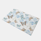 Pinned Butterfly Art ドアマット (アングル)