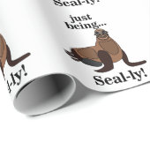 Pinnipeds Seal Funny ラッピングペーパー (ロールコーナー)
