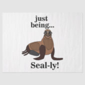 Pinnipeds Seal Funny 薄葉紙 (正面)