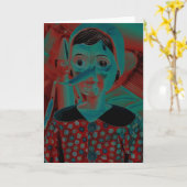 Pinocchioのパペット カード (黄色い花)