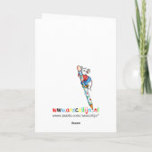 Pinocchio -誕生の発表のよくはしゃぐなベビー 案内状 (裏面)