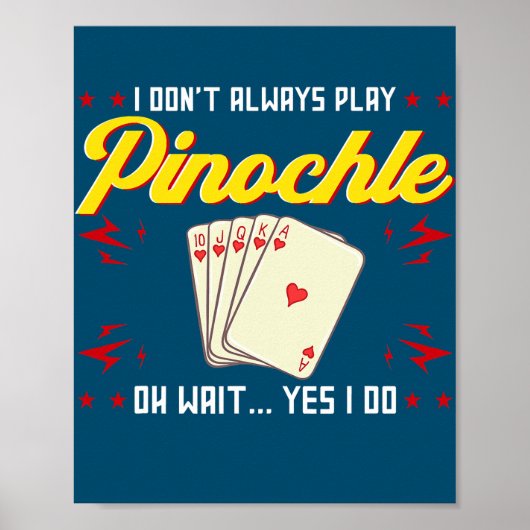 Pinochleゲームルールカードダブルデッキポイント ポスター (正面)