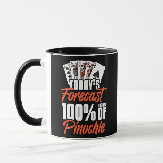 Pinochleゲームルールカードダブルデッキポイント マグカップ (左)