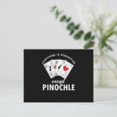 Pinochle Binocle Penuchle Cards Game Gift ポストカード (スタンド正面)