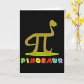 Pinosaur Funny Pi Day Dinosaur Math Lover Science  カード (黄色い花)