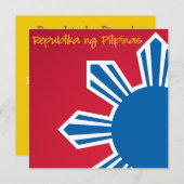 Pinoy Philippine Independence Day Invitation 招待状 (正面/裏面)