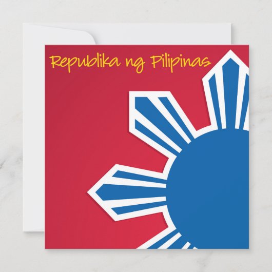 Pinoy Philippine Independence Day Invitation 招待状 (正面)