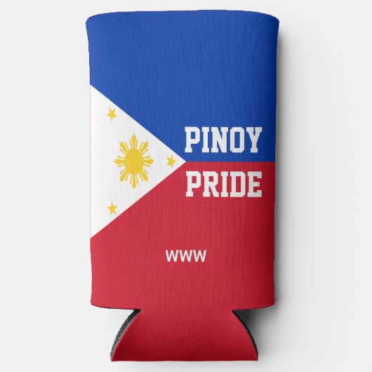 PINOY PRIDE モノグラム フィリピン フィリピン国旗 スリム缶クーラー (正面)