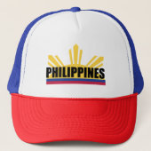 PinoyDesigns "Philippines" Trucker Hat キャップ (正面)