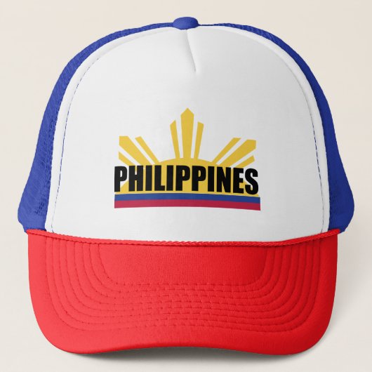 PinoyDesigns "Philippines" Trucker Hat キャップ (正面)