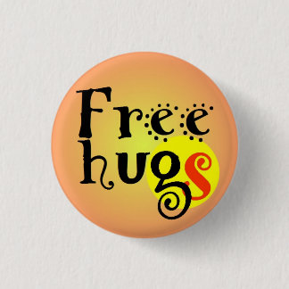 pins button Free hugs GS enterlaced 3,2 cm 缶バッジ