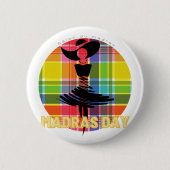 PINS LOGO MADRAS DAY  缶バッジ (正面)