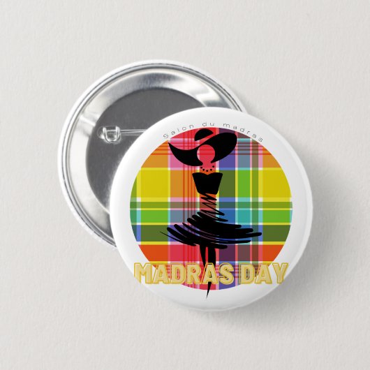 PINS LOGO MADRAS DAY  缶バッジ (正面&裏面)