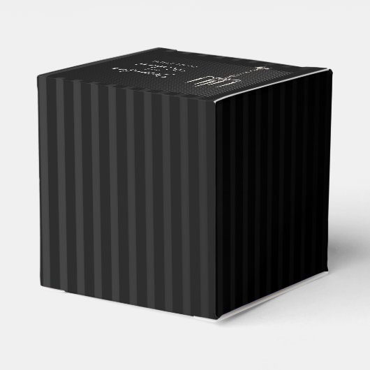 Pinstried結婚式の引き出物箱のゴシック様式のカンデラ フェイバーボックス (裏面サイド)