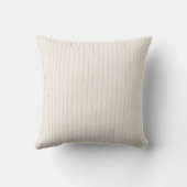 Pinstripe Pillow - Muted Olive Green on Beige クッション (裏面)