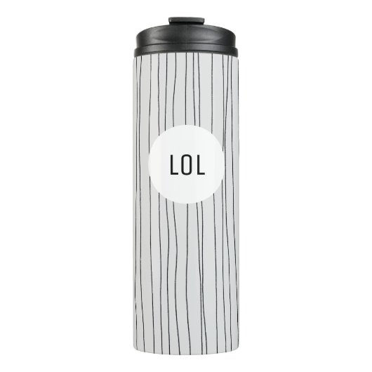 Pinstripesラインパターン手作りミニマリスト タンブラー (正面)