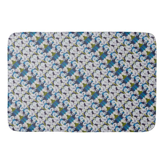 Pinstripes抽象芸術パターン バスマット (正面)