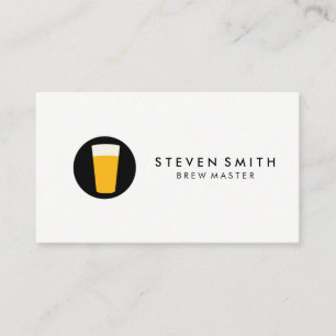 Pint of Beer Logo白黒 名刺