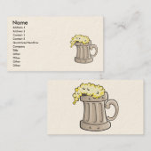 pint-of-beer-vector、名前、住所1、住所2... 名刺 (正面/裏面)