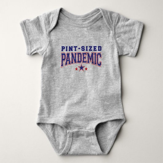 Pint-Sized Pandemic ユニセックス Hipsterベビーワンピース ベビーボディスーツ (正面)