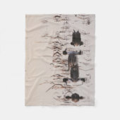 Pintailのアヒルのグループは湖の水泳集まり、 フリースブランケット (正面)