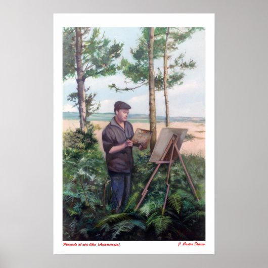 Pintando al libre (Autorretrato) ポスター (正面)