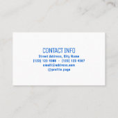 Pinterのロゴの専門のエレガントなカバー 名刺 (裏面)