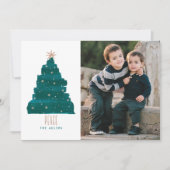 Pinterlyツリーのクリスマスフォトカード シーズンカード (正面)