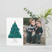 Pinterlyツリーのクリスマスフォトカード シーズンカード (スタンド正面)