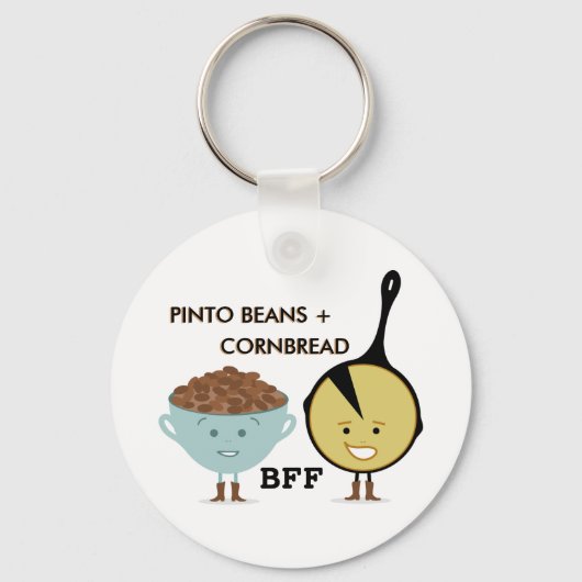 Pinto Beans + Cornbread BFFキーチェーン キーホルダー (正面)
