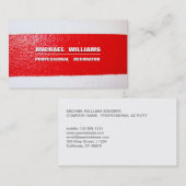 PINTOR - Profesionalのconstrucciónのシンプルは白色塗料を塗ります 名刺 (正面/裏面)