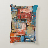pintura abstracta con estructura pintada a mano アクセントクッション (裏面(縦))